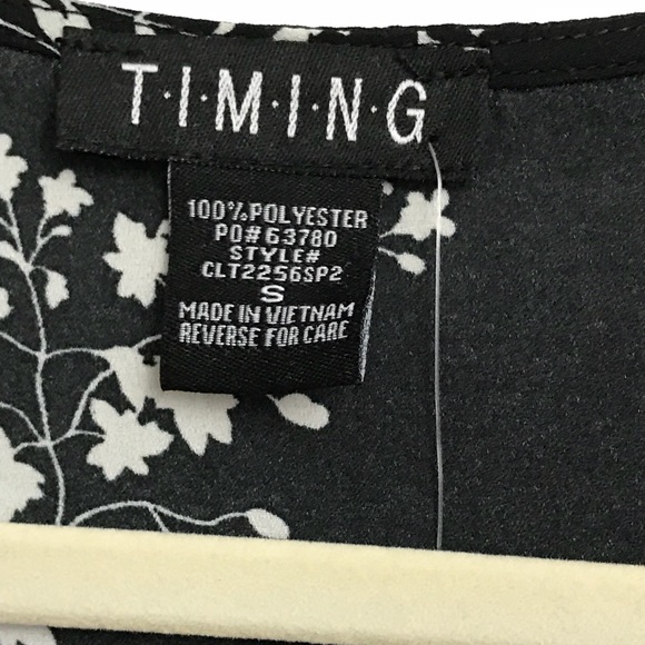 Black Floral Button Up Boho Blouse - Picture 7 of 8